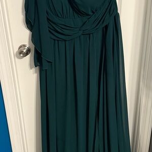 Emerald One Shoulder Gown